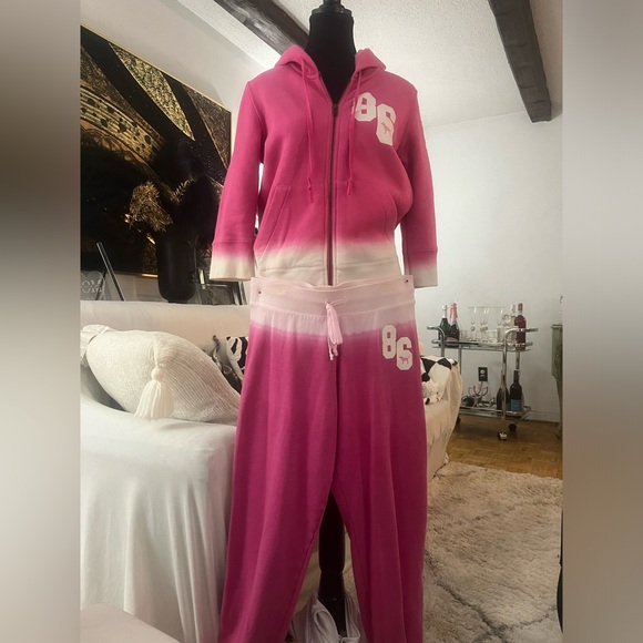 PINK ombré 3/4 sleeves sweatsuit - Picture 1 of 6